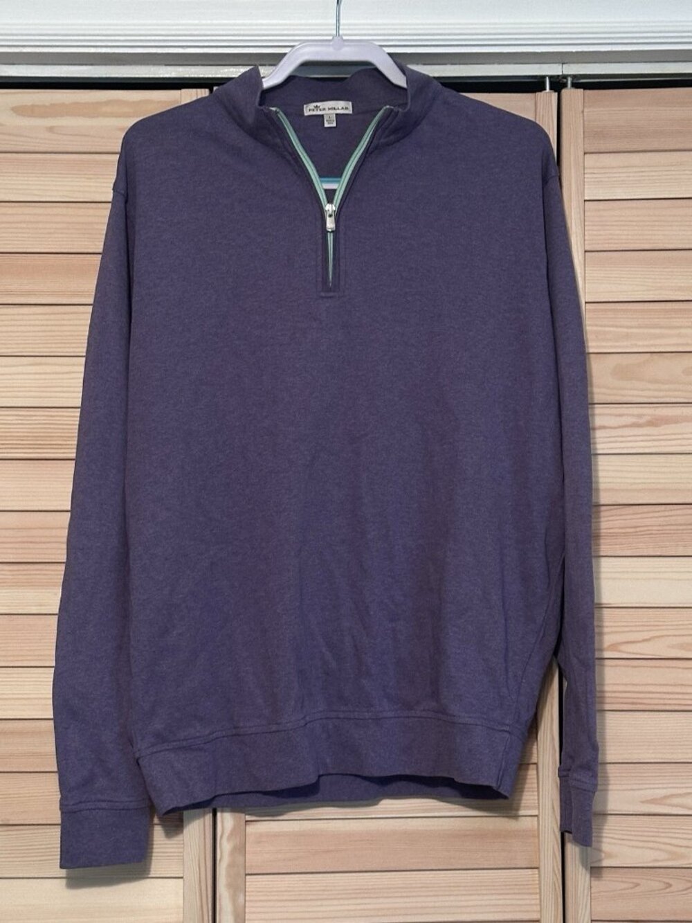 Peter Millar Crown Comfort‎ Quarter Zip Pullover Purple Mens Large Golf